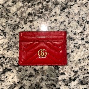 Red Gucci Card Holder